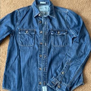 Abercrombie kids long sleeve jean button down